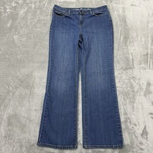 L.L. Bean Jeans Womens 12 Blue Favorite Jean Straight Fit Medium Wash Denim Work